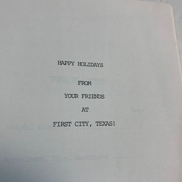 vintage cookbook From Our House to Your House First City Bank Texas Christmas - Picture 3 of 5